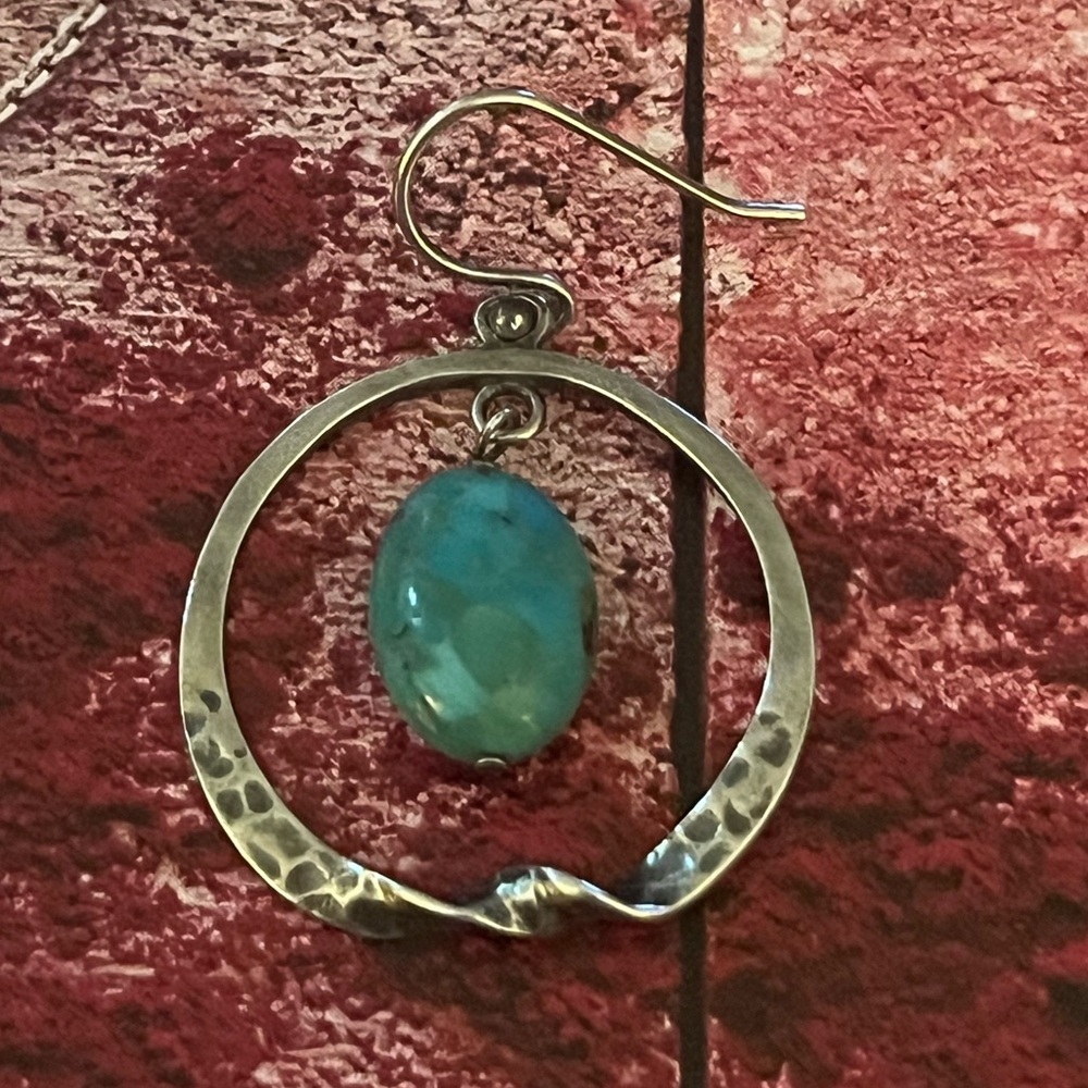 Silpada SINGLE EARRING ONLY 
Sterling Silver with Dangling Turquoise Bead.